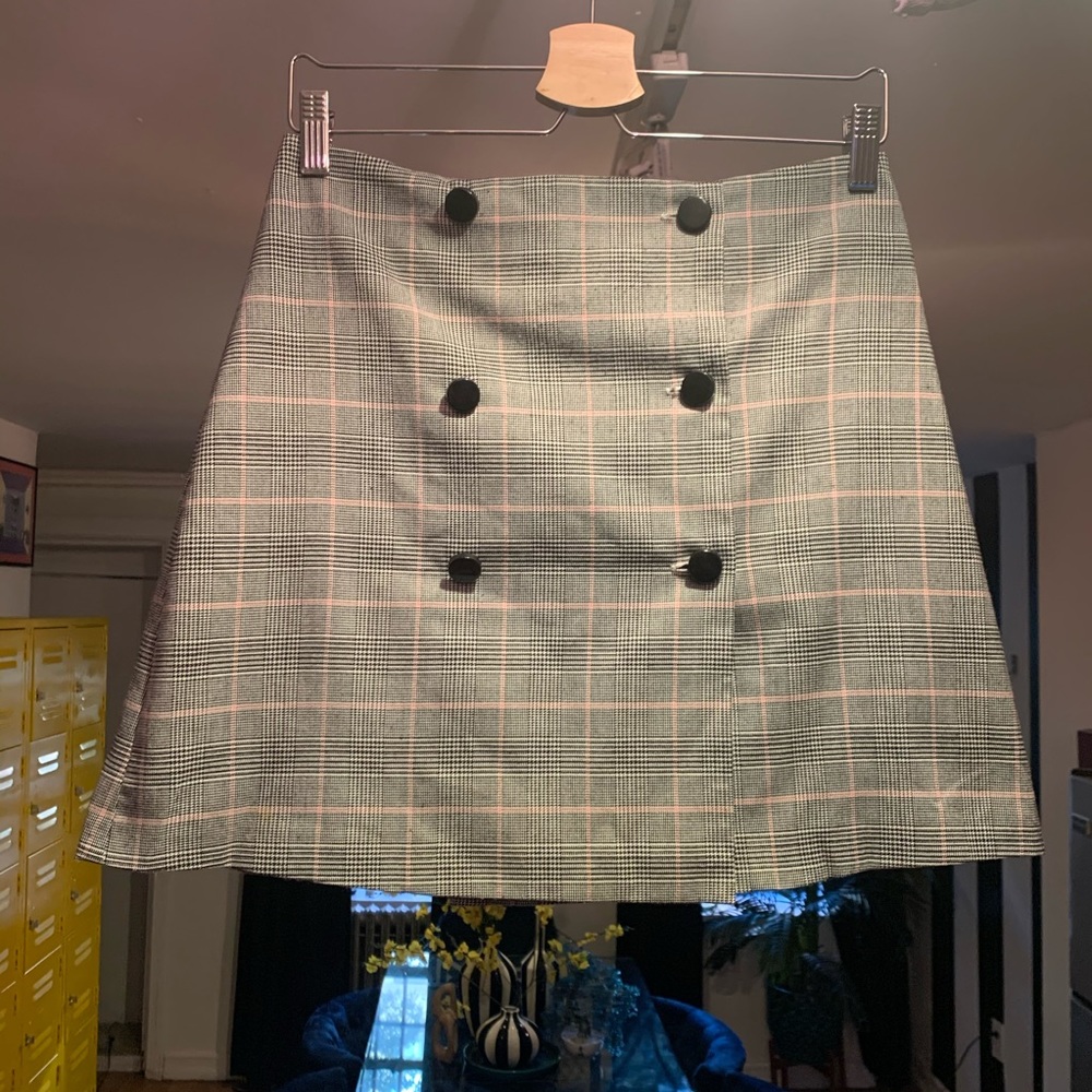 Plaid mini skirt
